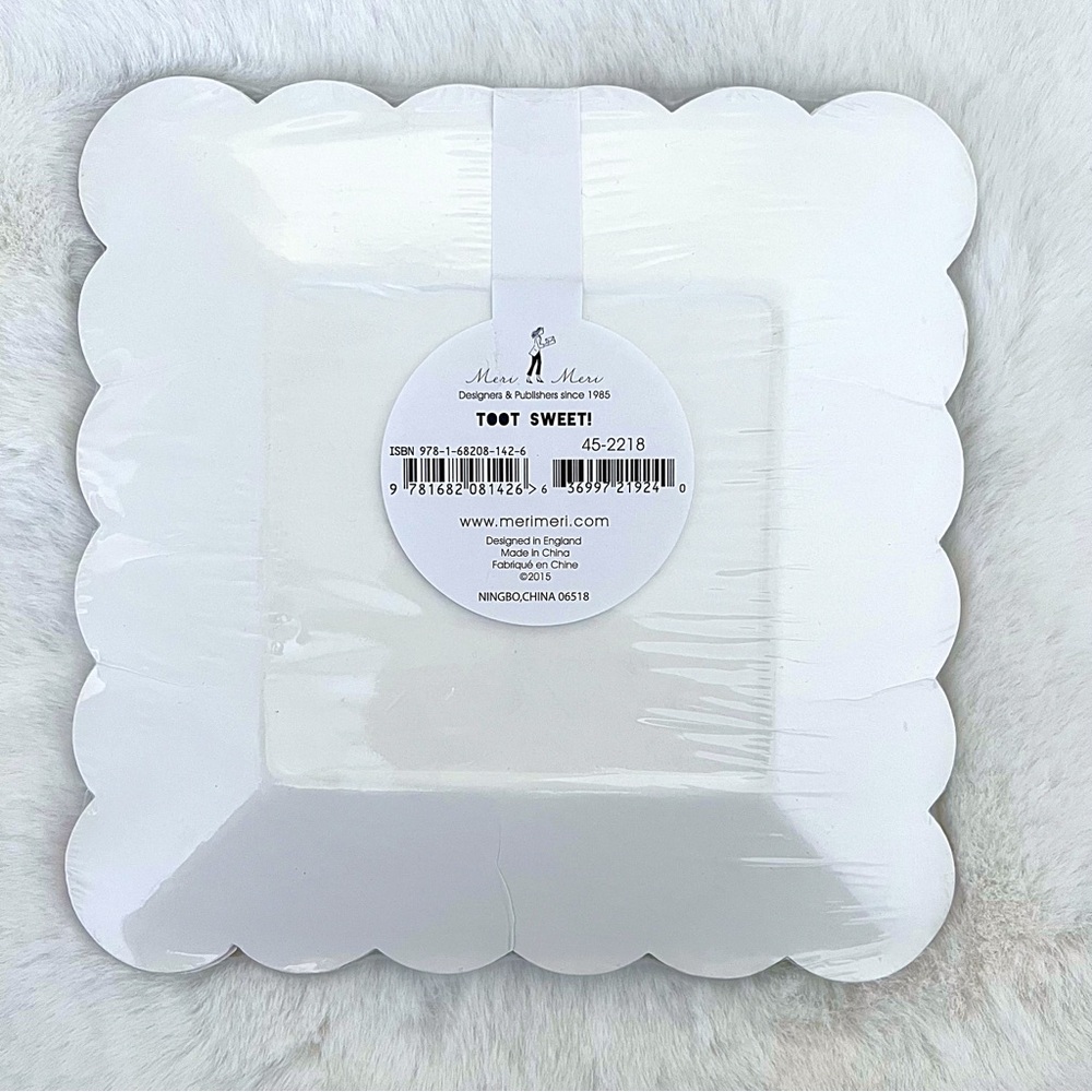 MERI MERI 12 Medium Square Picado FIESTA Themed Party Disposable Paper Plates - Picture 2 of 5